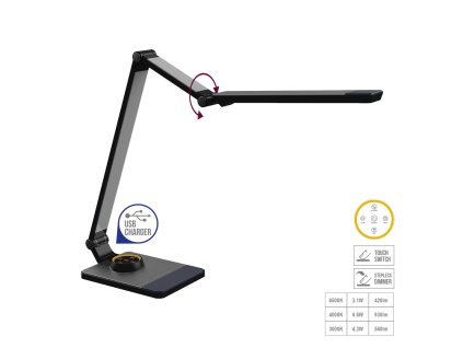 PREZENT 31212 AKAN LED/9W,3000-6500K, SILVER BRUSH