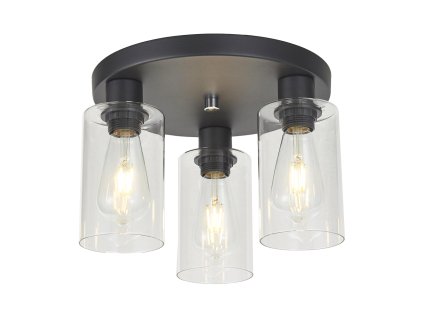 PREZENT 64423 ORADEA 3xE27/40W,SANDY BLACK,CEILING