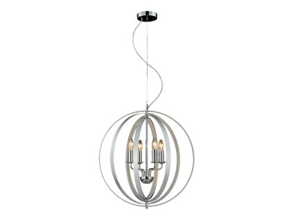 LUXERA 64384 AURUM 4xE14/40W, CHROME/SILVER