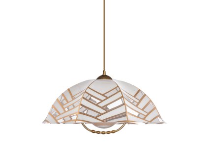 PREZENT 47001 L01 LYRA ACRYL 1xE27/60W,WHITE/GOLD,PENDANT