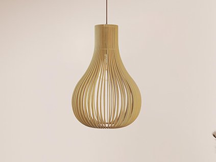 Závesný luster z masívneho dreva E27 / 380 - WRE082