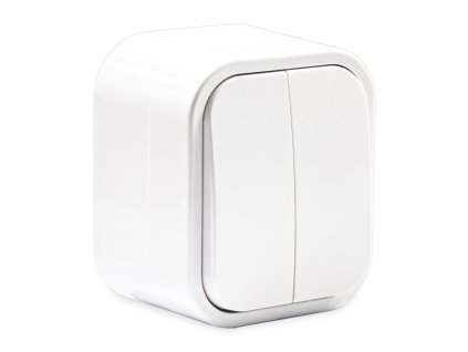 Vypínač č.5, biela, 230V, 10A, IP54 - WNT-2B2 B (č.5)