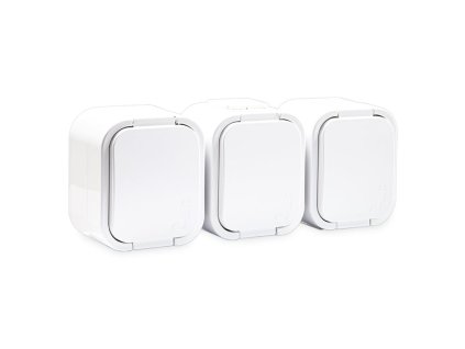 Trojzásuvka, biela, 230V, 16A, IP54 - NT-316B2 B (z3)