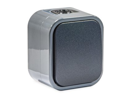 Prepínač č.6, antracit/čierna, 230V, 10A, IP54 - WNT-5B2 A/Č (č.6)