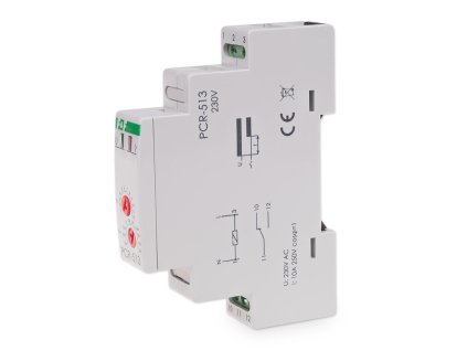 Časové relé na oneskorenie zapnutia, 230V, 10A, 1x NO/NC - PCR-513/230