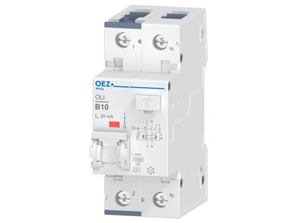 Prúdový chránič s ističom OLI-10B-1N-030A - 1p+N/B10/30mA/A/10kA - OEZ:38293