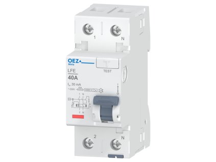Prúdový chránič LFE-40-2-030A - 2Pól/40A/30mA/A/6kA - OEZ:46396