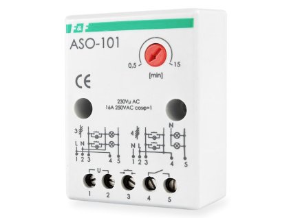 Schodiskový automat s funkciou protiblokády, 230 V AC, 16 A - ASO-101