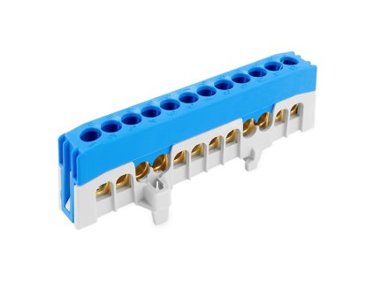 Krytý rozbočovací mostík, 12x16mm2 - N 12-F2 - modrý