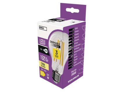 LED žiarovka Filament A60 / E27 / 11W (100W) / 1521 lm / teplá biela - ZF5164D