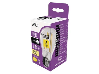 LED žiarovka Filament A60/E27/7,5 W (75 W) /1 055 lm /teplá biela/ stmievateľná - ZF5154D