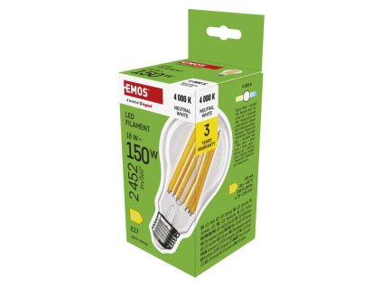 LED žiarovka Filament A70 / E27 / 18 W (150 W) / 2452 lm / Neutrálna biela - ZF5D83