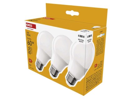 LED žiarovka Basic A60 / E27 / 9,4 W (60 W) / 806 lm / Neutrálna biela - ZL5F43.3