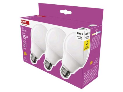 LED žiarovka Classic A60 / E27 / 9,5 W (75 W) / 1055 lm / Neutrálna biela - ZQ5E53.3