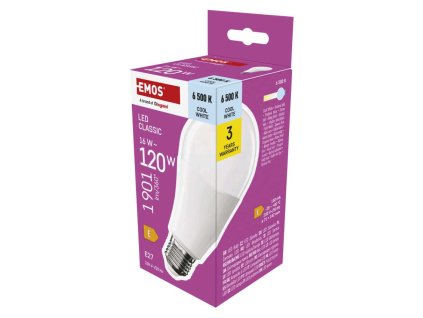LED žiarovka Classic A70 / E27 / 16 W (120 W) / 1901 lm / Studená biela - ZQ5E74