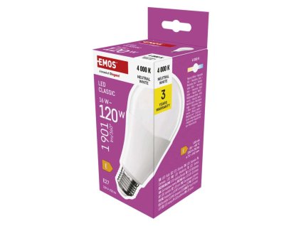 LED žiarovka Classic A70 / E27 / 16 W (120 W) / 1901 lm / Neutrálna biela - ZQ5E73