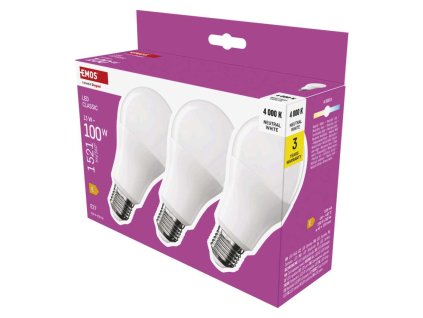 LED žiarovka Classic A60 / E27 / 13 W (100 W) / 1521 lm / Neutrálna biela - ZQ5E63.3