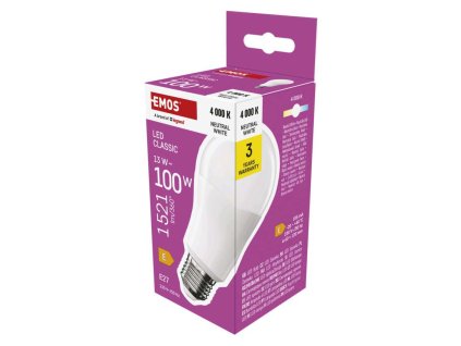 LED žiarovka Classic A60 / E27 / 13 W (100 W) / 1521 lm / Neutrálna biela - ZQ5E63