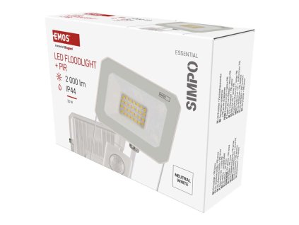 LED reflektor SIMPO, 20W, PIR, neutrálna biela - ZS2323W