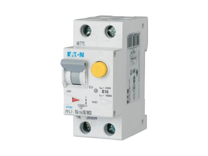 Kombinovaný prúdový chránič s ističom Eaton PFL7 B16 30mA 10kA typ A 1P+N
