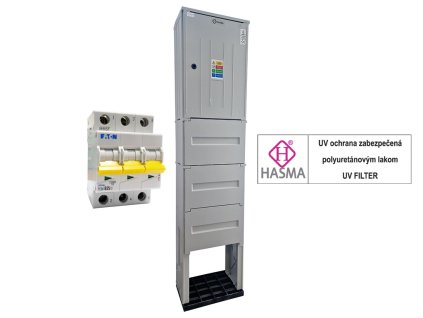 Elektromerový rozvádzač HASMA RE 1.0 FE-3 L XXA P1 úzky pilierový pre oblasť SSD s otvoren