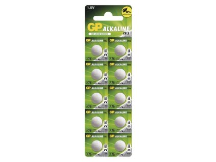 Alkalická gombíková batéria GP LR44 (A76F), 10 ks - B3176G