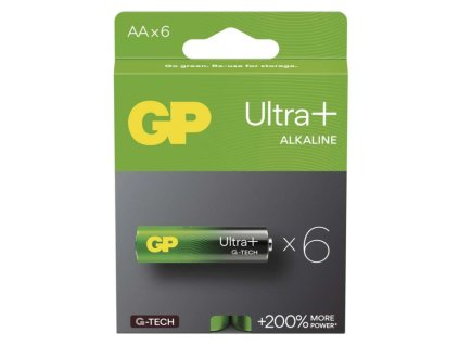 Alkalická batéria GP Ultra Plus LR6 (AA), 6 ks - B03216