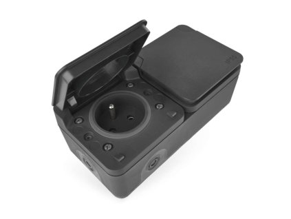 EMOS Cyklone zásuvka dvojnásobná IP55 - D730421