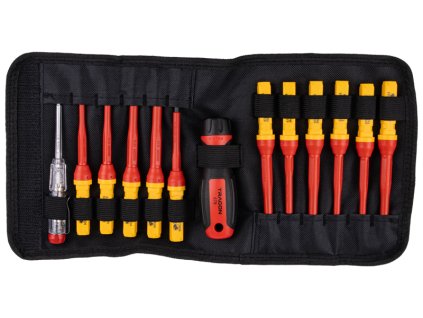 Izolovaná sada skrutkovačov Tracon CSET13 s vymeniteľnými čepeľami