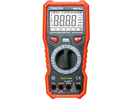 Digitálny multimeter Tracon MM78C s TRMS meraním a teplotnou sondou