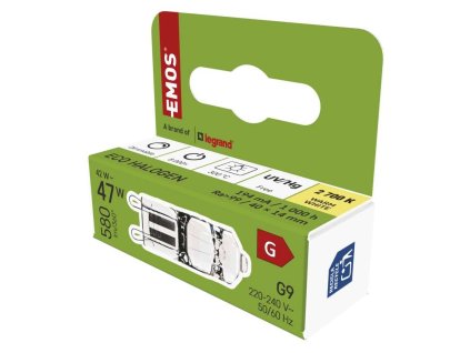 Výkonná halogénová kapsula EMOS ZE0306 G9 45W 230V teplá biela