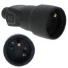 Čierna gumová káblová zásuvka Legrand 050446 s krytím IP44 a detskou ochranou