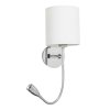 Nástenné svietidlo Larkin 6529 - E27 1x max. 40W + LED 3W - chrómová