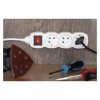 Predlžovací kábel 5 m / 5 zásuviek / s vypínačom / biely / PVC / 1 mm2 - P1515_1