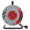 Predlžovací kábel na bubne 50 m / 4 zásuvky / červený / PVC / 230 V / 1,5 mm2 - P19450_1