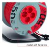 Predlžovací kábel na bubne 50 m / 4 zásuvky / červený / PVC / 230 V / 1,5 mm2 - P19450_8