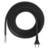 Flexo šnúra gumová 2× 1,5mm2, 3m, čierna - S03330
