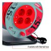 Predlžovací kábel na bubne 15 m / 4 zásuvky / červený / PVC / 230 V / 1 mm2 - P194151_8