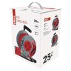 Predlžovací kábel na bubne 25 m / 4 zásuvky / s vypínačom / červený / PVC / 230V/1,5 mm2_4