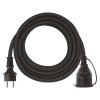 Vonkajší predlžovací kábel 5 m / 1 zásuvka / čierny / guma-neoprén / 230 V / 1,5 mm2