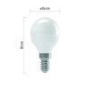 LED žiarovka Basic Mini Globe 8,3W E14 neutrálna biela - ZL3912_3