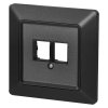 Kryt dátovej zásuvky 2xRJ45, antracit - A6004.9_3