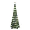 LED vianočný stromček so svet. reťazou a hviezdou, 1,5 m, vnút., ovládač, časovač, RGB