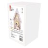 LED dekor. drevená – dom so snehuliakmi, 28,5 cm, 2x AA, vnútorná, teplá biela, časovač_2