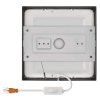 LED prisadené svietidlo, štvorec, čierne, 12,5W, CCT - ZM6333_5
