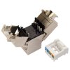 10G samorezný tienený keystone Solarix CAT6A STP RJ45 - SXKJ-10G-STP-BK-SA - vnútro