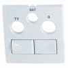 LOGUS90 - 90773 TBR - Kryt zásuvky R-TV-SAT-2xRJ45, biela