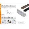 Profil LED rohový XC15 30°/60° - 2m - strieborný elox - príslušenstvo