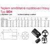 Rozdeľovacie hlavy SEH4 - rozmer
