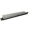 Modulárny neosadený patch panel Solarix 24 portov 1U SX24M-0-STP-BK-UNI-N - 24000100